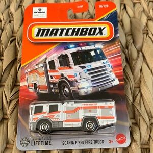 Scania P 360 Fire Truck Matchbox Car New 2025 FireTruck Engine Emergency Vehicle